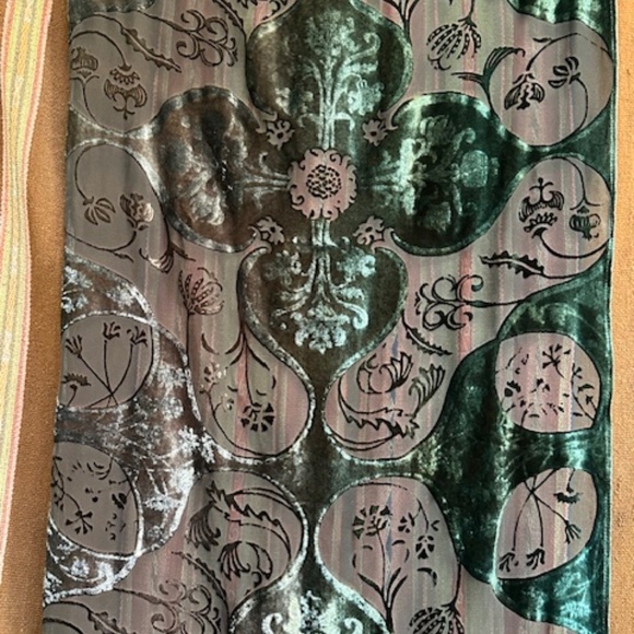 KEVIN O'BRIEN STUDIO VELVET/SILK/RAYON SCARF/WRAP - Picture 6 of 13